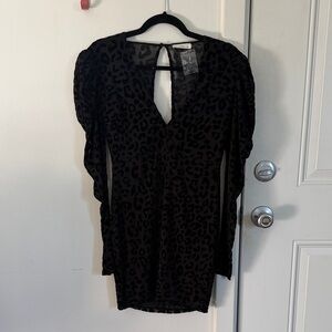 Leopard print mini cocktail dress